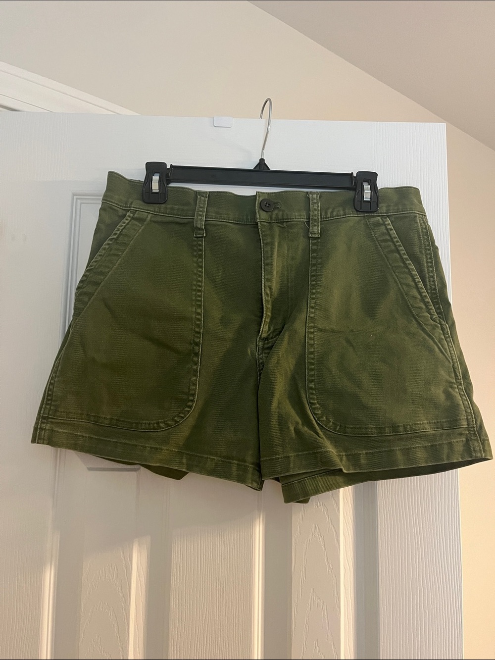 Madewell Olive Utility Cotton Shorts - Women